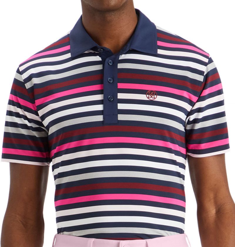 G/FORE Men's Favorite Stripe Tech Jersey Polo - Worldwide G/FORE Men's Favorite Stripe Tech Jersey Polo - Worldwide