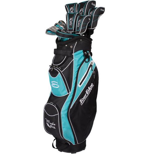 Tour Edge Women's Moda Silk 12pc Package Set - Black/Light Blue