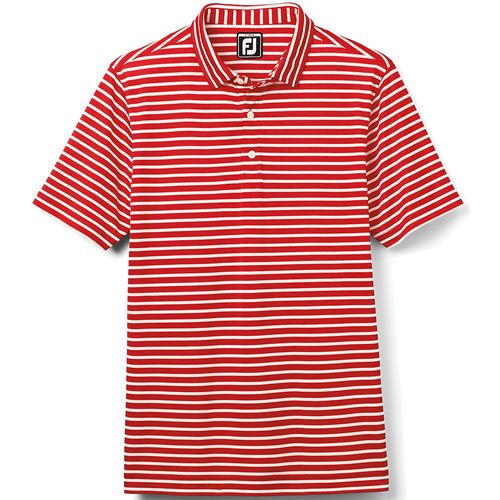 FootJoy Junior's Striped Pique Self Collar Polo