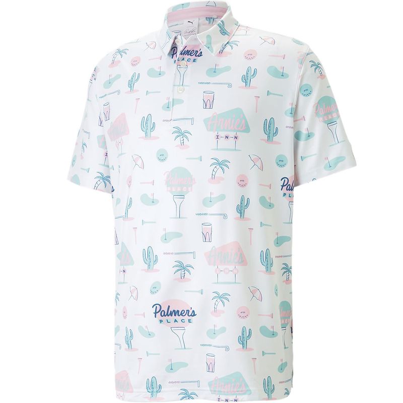 PUMA Men's Arnold Palmer CLOUDSPUN Golf Polo - Worldwide PUMA Men's Arnold Palmer CLOUDSPUN Golf Polo - Worldwide