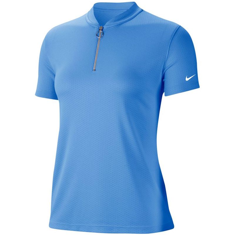 ST. LOUIS BLUES NIKE WOMENS BLADE ZIP POLO - ROYAL