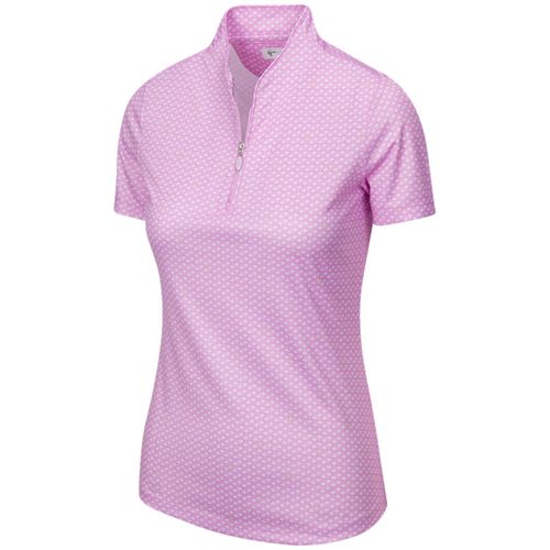 Greg Norman Women's ML75 2Below Palm Tree Foulard 1/2-Zip Polo