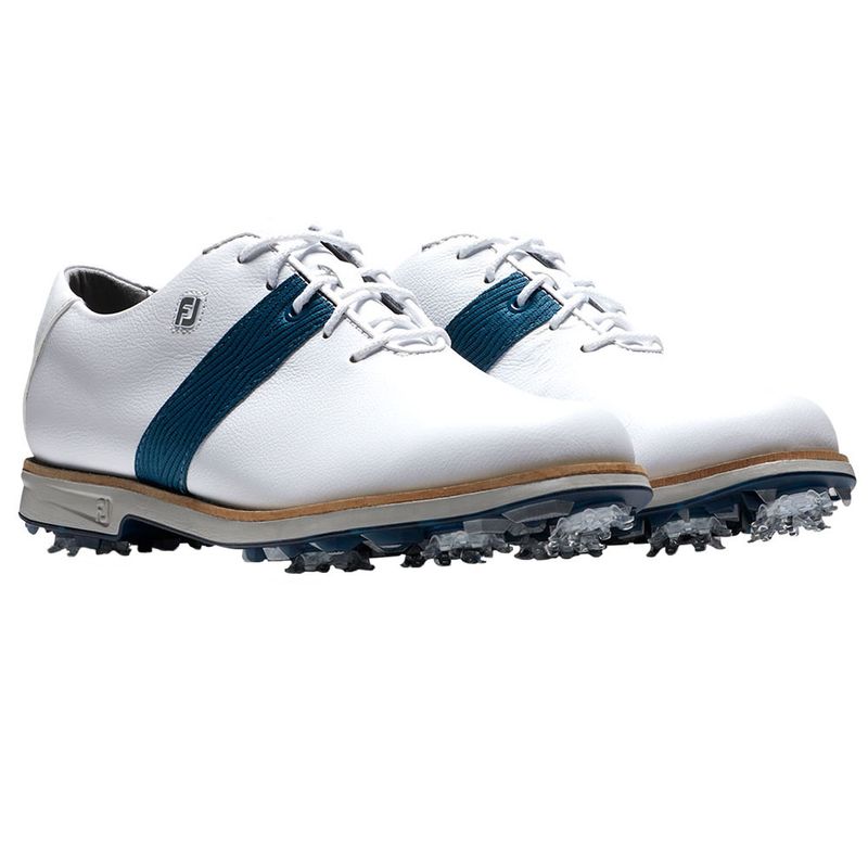 EUC Womens FootJoy Dryjoys Premiere Series offers Golf Shoes 99021 White/Multi Croc 7.5