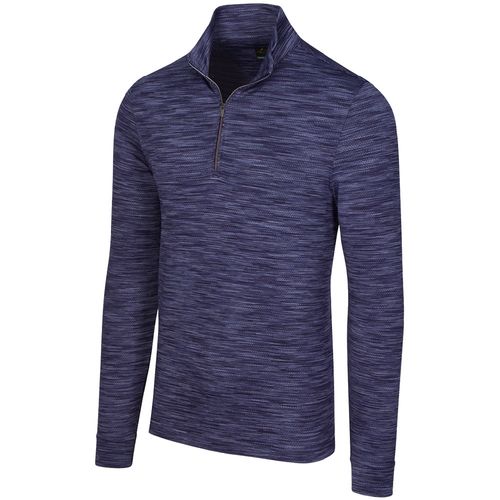 Greg Norman Men's Heathered Mesh Stretch 1/4 Zip Mock Pullover