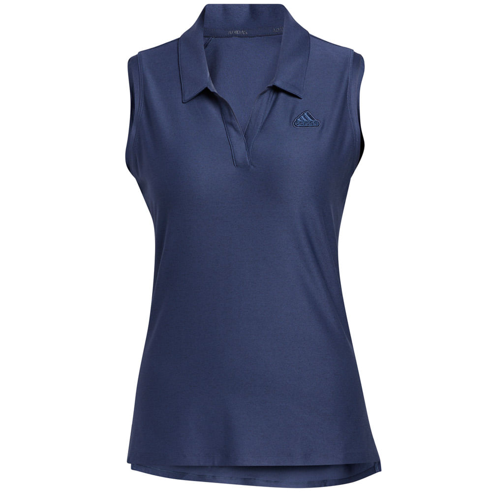 Adidas Women s Go To Sleeveless Polo Shirt XS Crew Navy