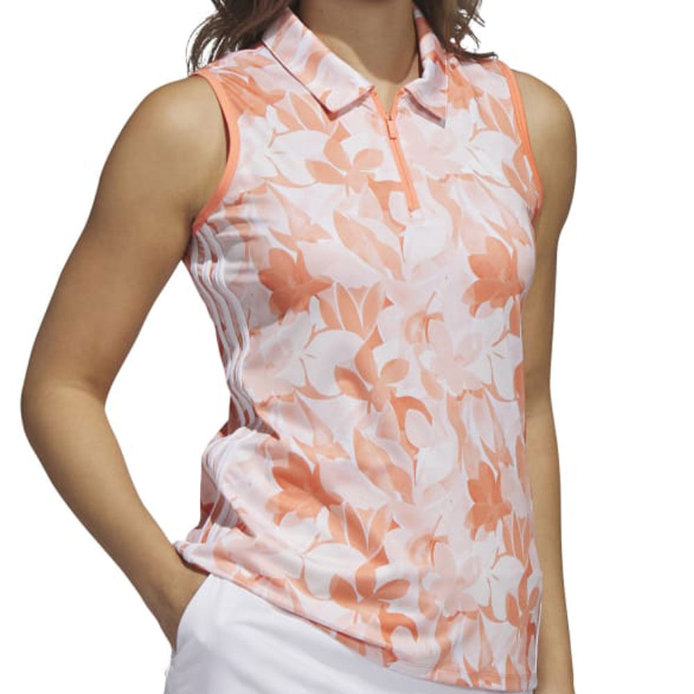 adidas Women s Floral 1 2 Zip Sleeveless Polo Worldwide Golf Shops