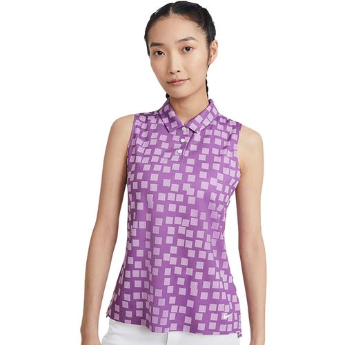 Nike Women's Dri-FIT Sleeveless Printed Golf Polo