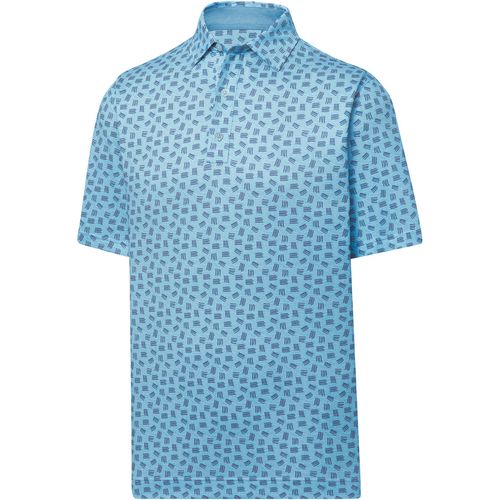 FootJoy Men's Lisle Sketched Print Self Collar Polo