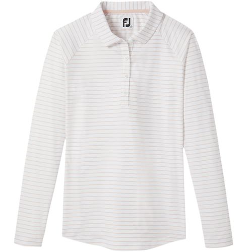 FootJoy Women's Pin Stripe Sun Protection Long Sleeve Polo