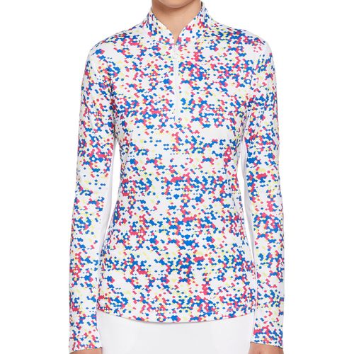 Ben Hogan Women's Geo Print Sun 1/4-Zip Long Sleeve Shirt