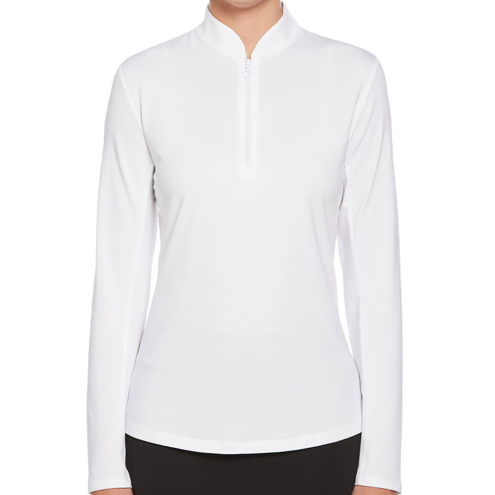 Ben Hogan Women's Sun Protection Long Sleeve 1/4 Zip Blade
