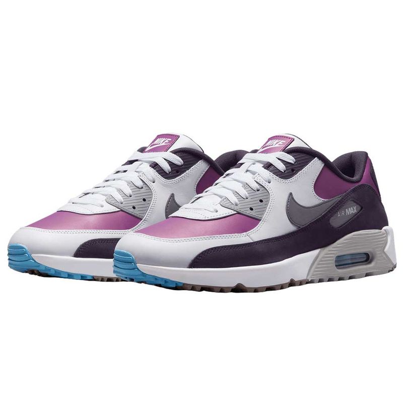 Womens ladies air max hotsell 90 grey pink purple