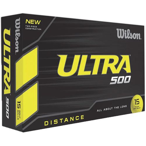 Wilson Ultra 500 Distance Yellow Golf Balls - 15PK