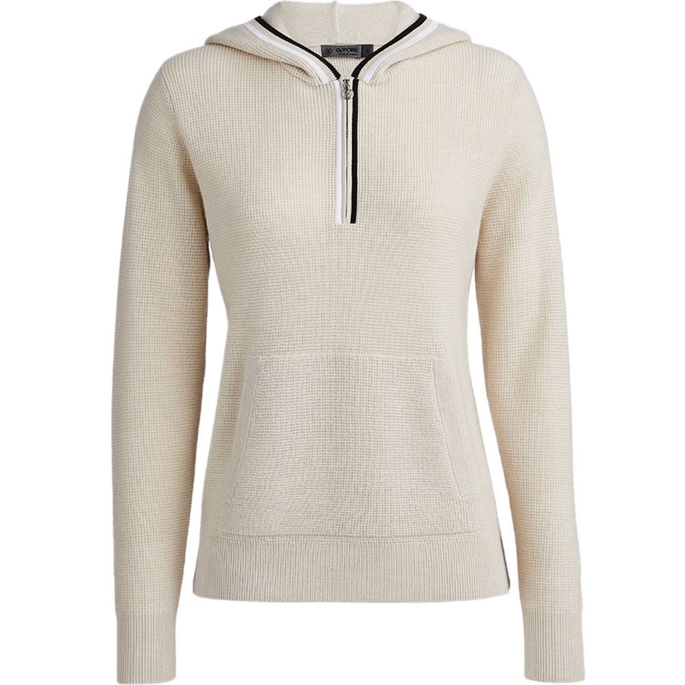 G/FORE Embroidered cotton-blend jersey half-zip sweatshirt