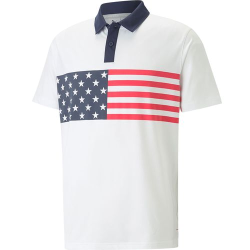 PUMA Men's Volition Stars & Bars Golf Polo