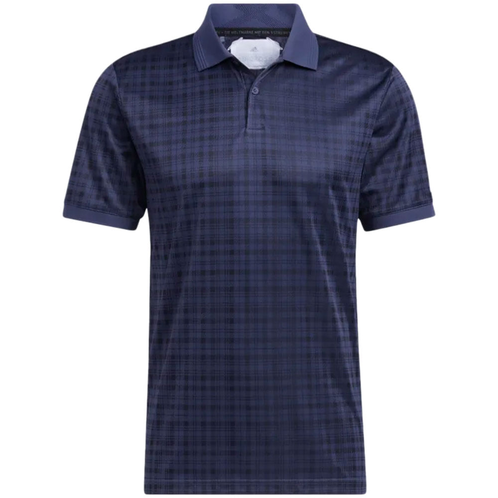 Adidas Mens Adicross Plaid Polo Worldwide Golf Shops 7467