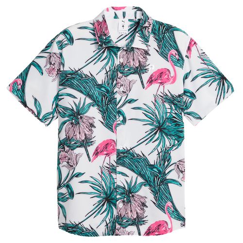 PUMA Men's Palm Tree Crew Print Button Down