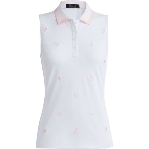 G/FORE Women's Embroidered Tech Pique Sleeveless Polo