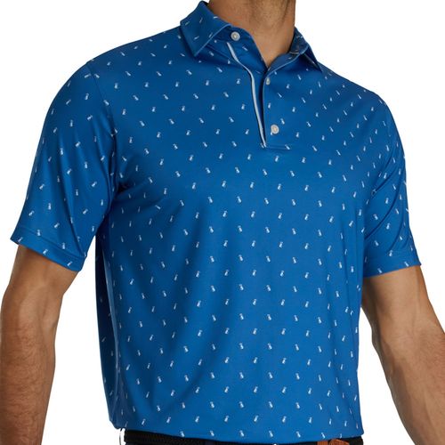 FootJoy Men's Golf Bag Print Lisle Self Collar Polo