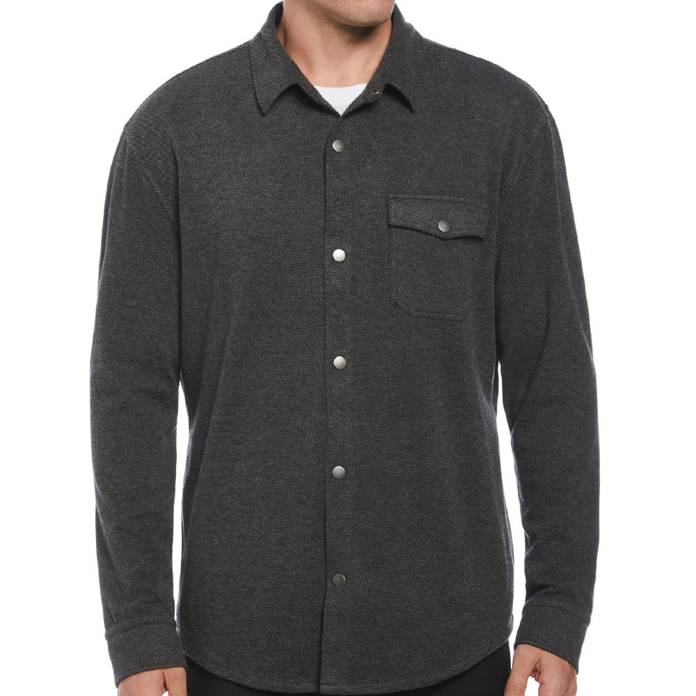 Ben Hogan Men s Crossover Knit Shacket Long Sleeve Shirt