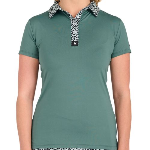 Bad Birdie Women's Mint Chip Color Block Golf Polo