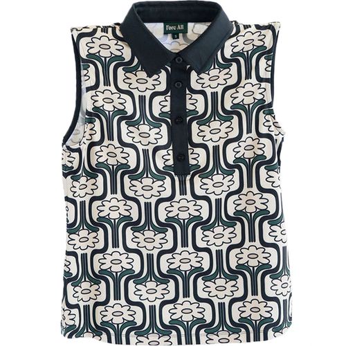 Fore All Women's Ruby Vintage Floral Sleeveless Polo