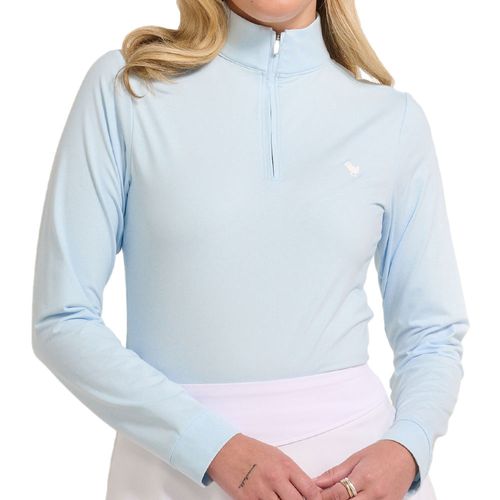 Bad Birdie Women's Baby Blue 1/4-Zip Pullover