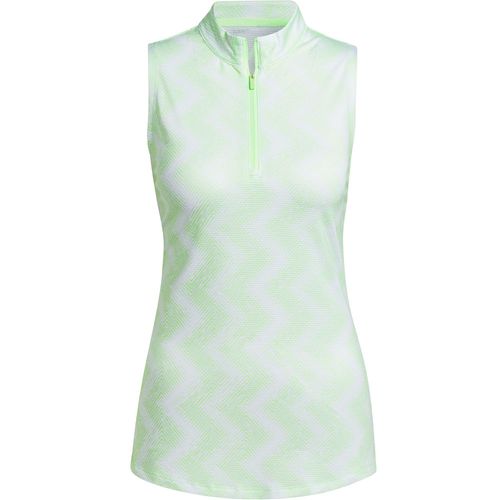 adidas Women's Ultimate365 Ottoman Printed 1/4-Zip Sleeveless Polo