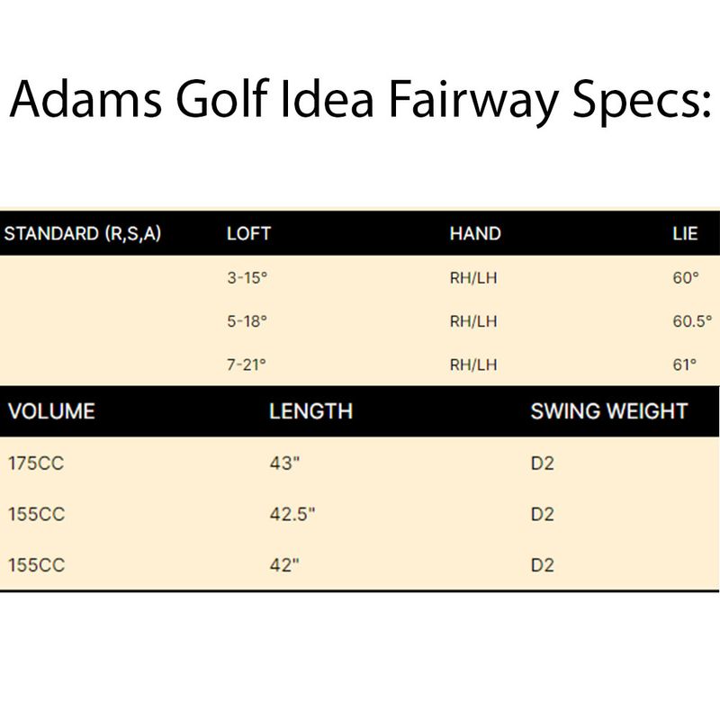 Adams Golf Idea Fairway Worldwide Golf Shops