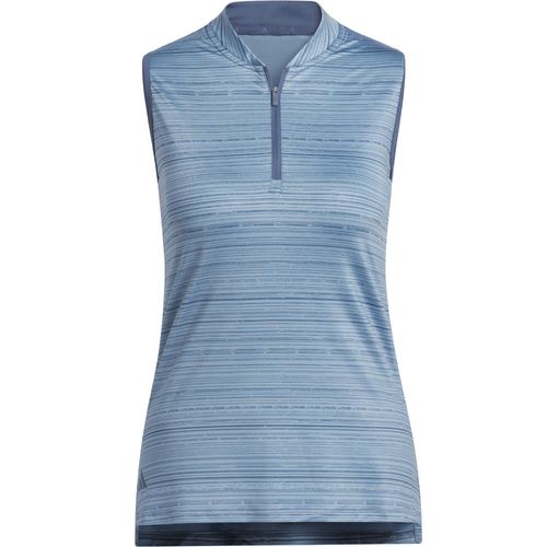 adidas Women's Ultimate365 Stripe 1/4-Zip Sleeveless Polo