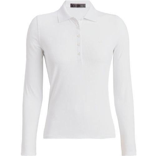 G/FORE Women's Ribbed Tech Nylon Long Sleeve Polo