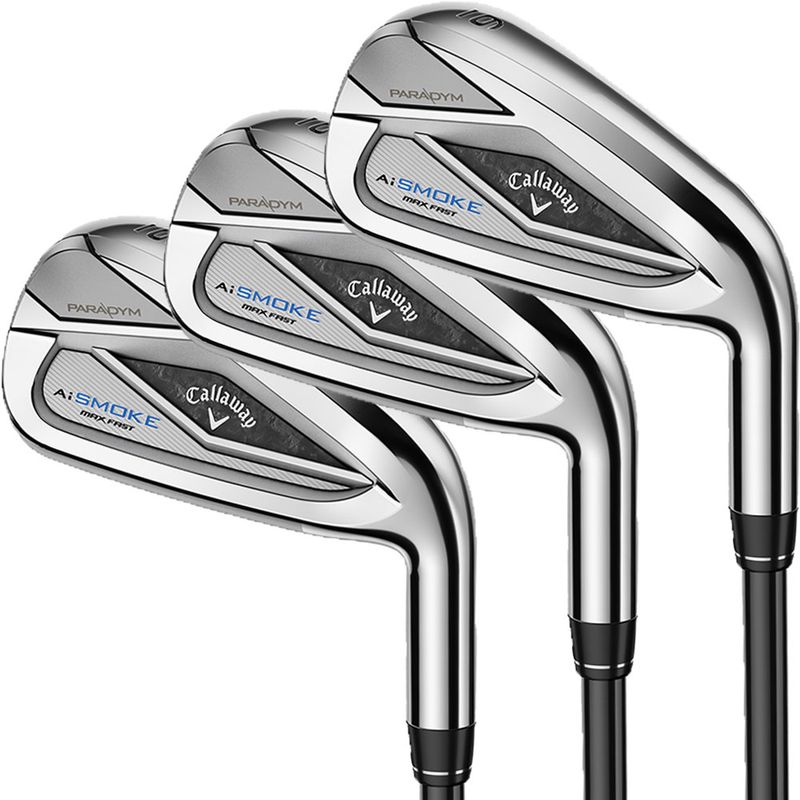 Jeu De Fers Callaway Paradym Ai Smoke 2024 - 5 à PW - Manche Elevate 95 Acier Rigide - Droitier - État Excellent
