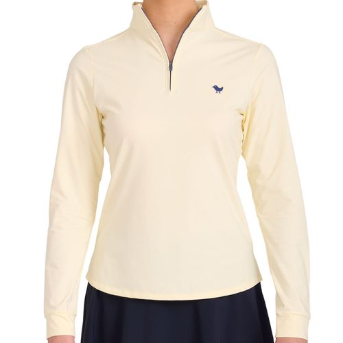 Bad Birdie Women's Pear Sorbet Solid 1/4 Zip Pullover