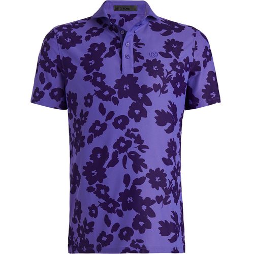 G/FORE Men's Tonal Floral Tech Pique Polo