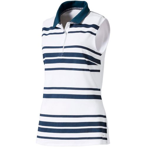 PUMA Women's Sleeveless Stripe Polo