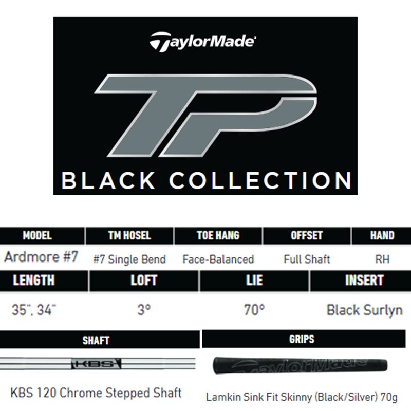 TaylorMade TP Black Ardmore 7 Putter - Worldwide Golf Shops