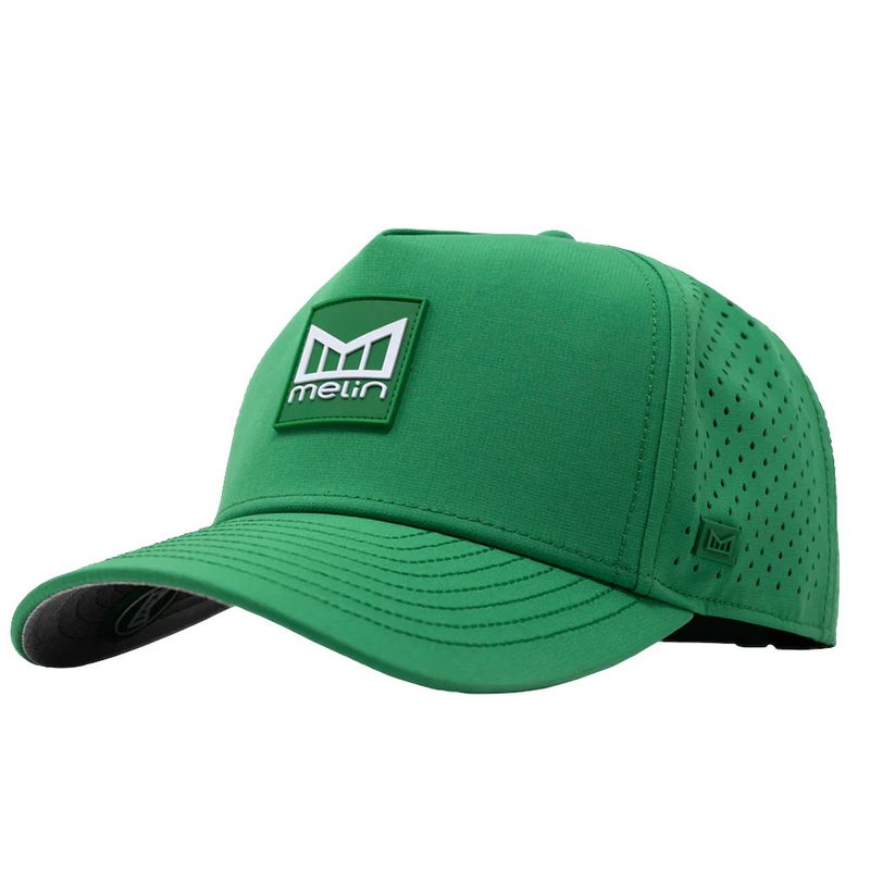 Melin Hydro Odyssey Stacked Snapback Hat, Kelly Green / XL