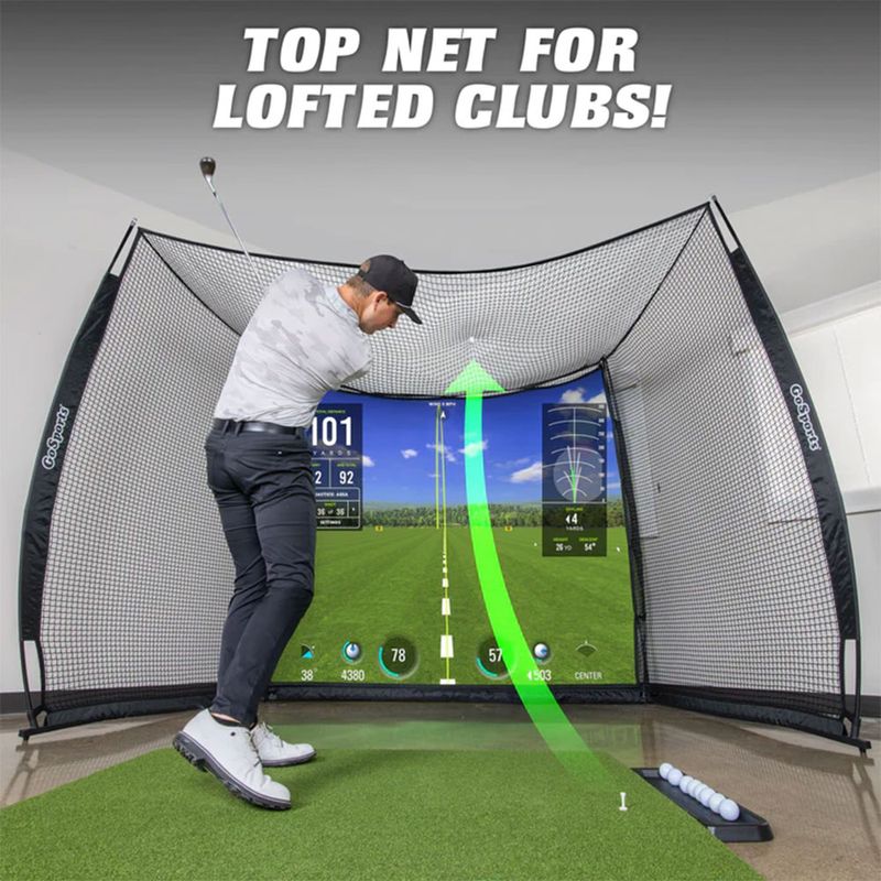GoSports Range Cage Net with Simulator Impact Screen - Thumbnail 5