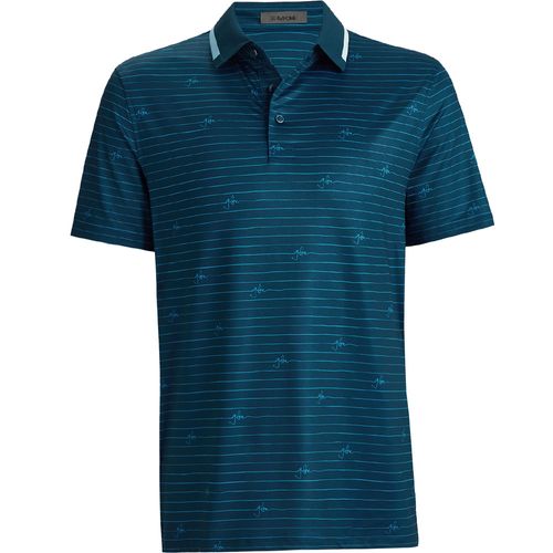 G/FORE Men's Script Stripe Tech Jersey Polo