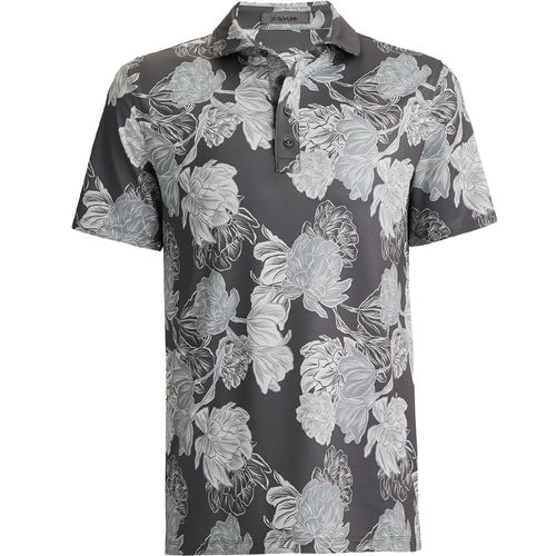 G/FORE Men's Stamped Floral Tech Jersey Polo