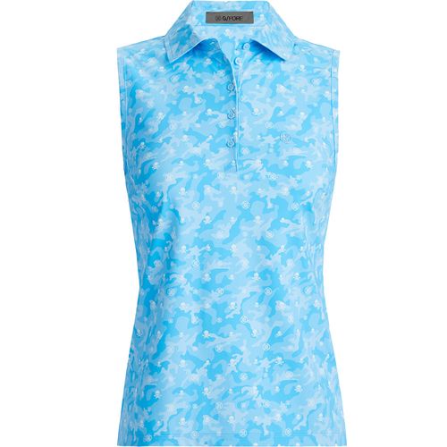 G/FORE Women's Icon Camo Silky Tech Nylon Sleeveless Polo