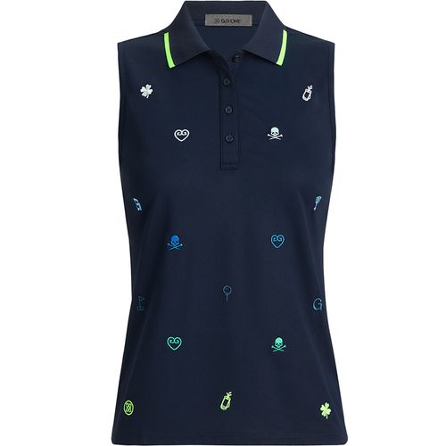 G/FORE Women's Embroidered Icon Tech Pique Sleeveless Polo