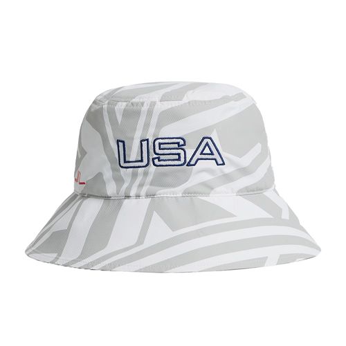 J. Lindeberg Men's The Tour Bucket Hat - US Golf White/Gray