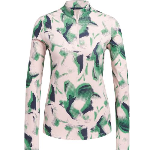 adidas Women's Ultimate365 Printed Long Sleeve 1/4 Zip Mock Neck Shirt