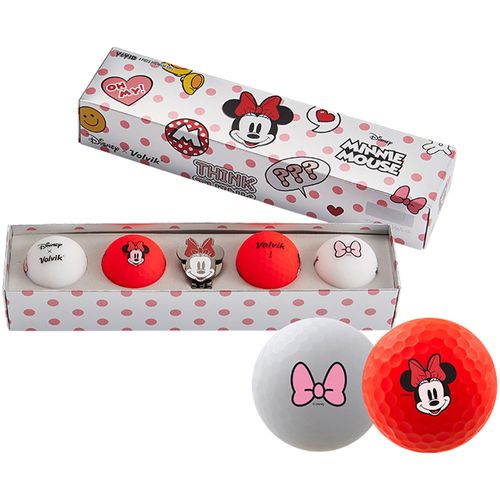 Volvik Vivid Disney's Minnie Mouse Golf Balls - 4 Ball Pack
