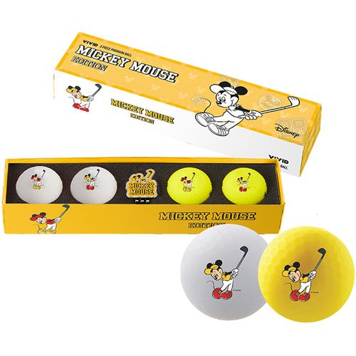 Volvik Vivid Disney's Mickey Mouse Golf Edition Golf Balls - 4 Ball Pack