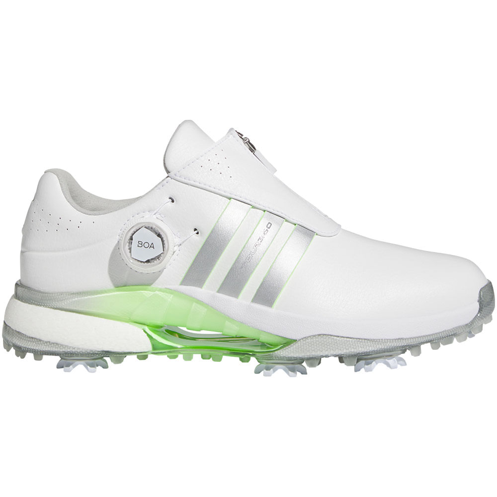 Adidas Women s Tour360 24 BOA Golf Shoes White Silver Green Spark M 7