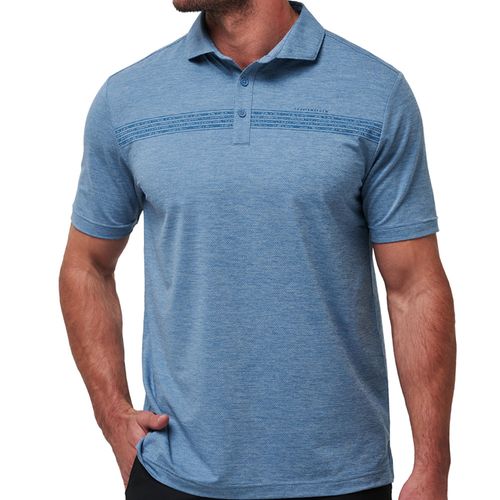 TravisMathew Men's Heater Pro Chest Stripe Polo