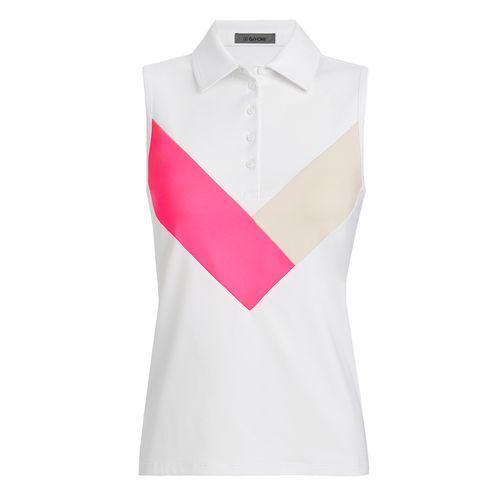 G/FORE Women's Multi V Tech Jersey Sleeveless Polo