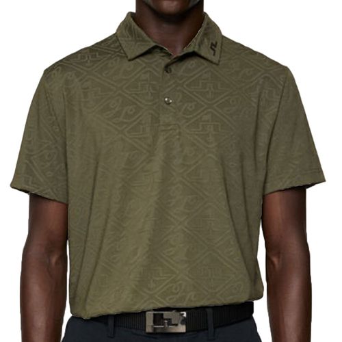 J. Lindeberg Men's Bison Regular Jacquard Polo